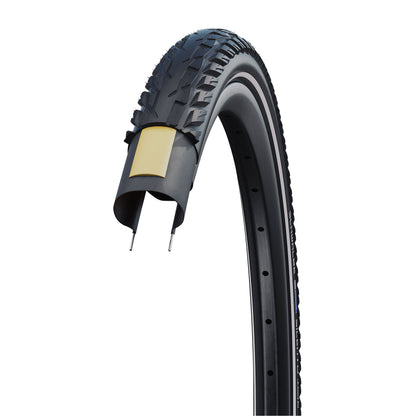 Pneu VTC Cross 700 X 47 (28-29 x 1,75) Schwalbe Silento Noir TR (47-622) Renfort K-Guard flanc Reflex