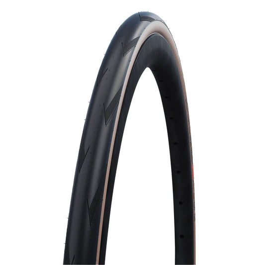 Pneu Route 700 X 30 Schwalbe Pro One Super Race Noir-Beige Tubeless Ready TS (30-622) Renfort V-Guard Addix Compatible Giant
