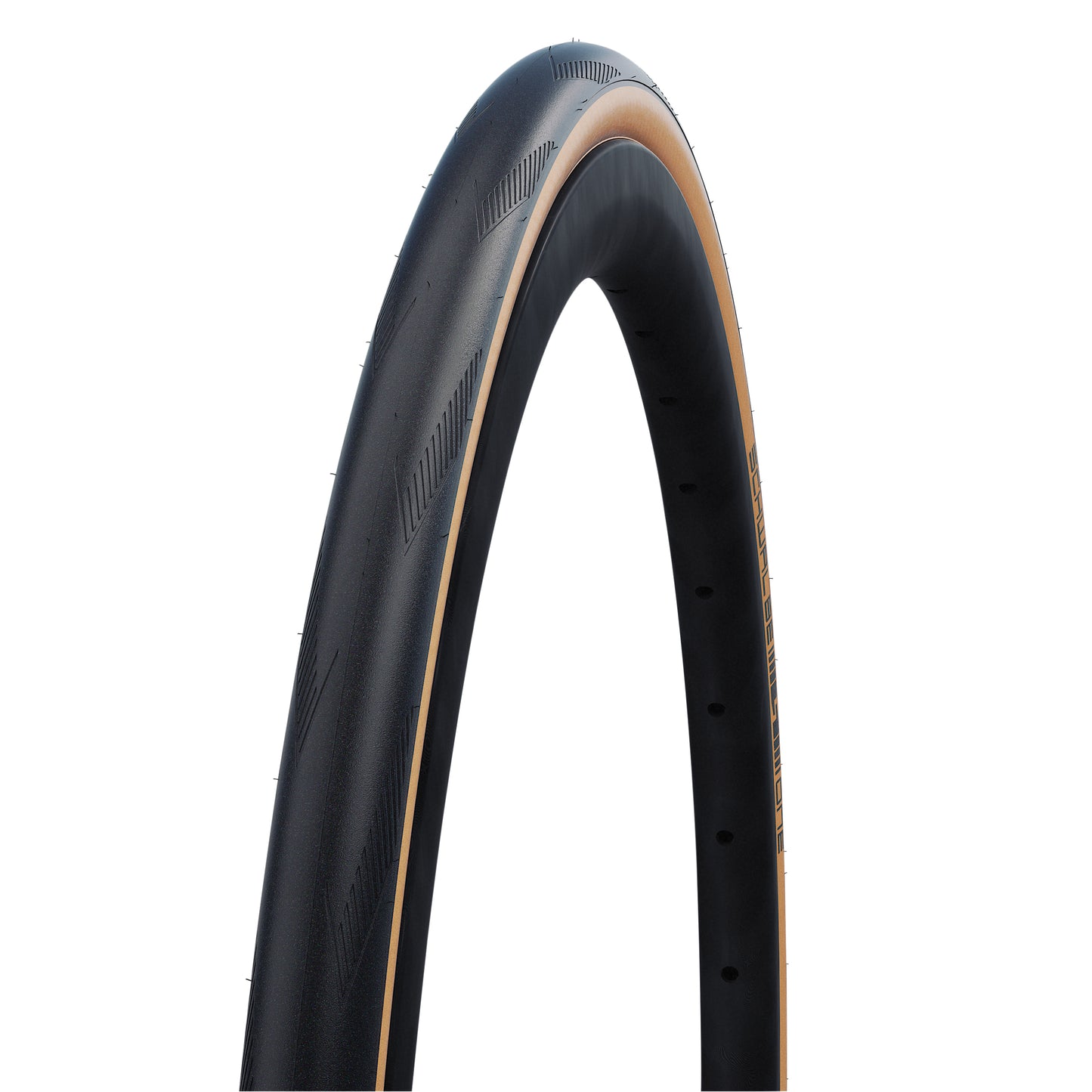 Pneu Route 700 X 25 Schwalbe One RaceGuard Addix Noir-Beige Tubeless Ready TS (25-622)