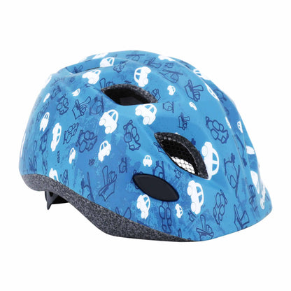 Polisport Fun Trip Blue Children's Cycling Helmet with Dial Adjustment and LED Light
