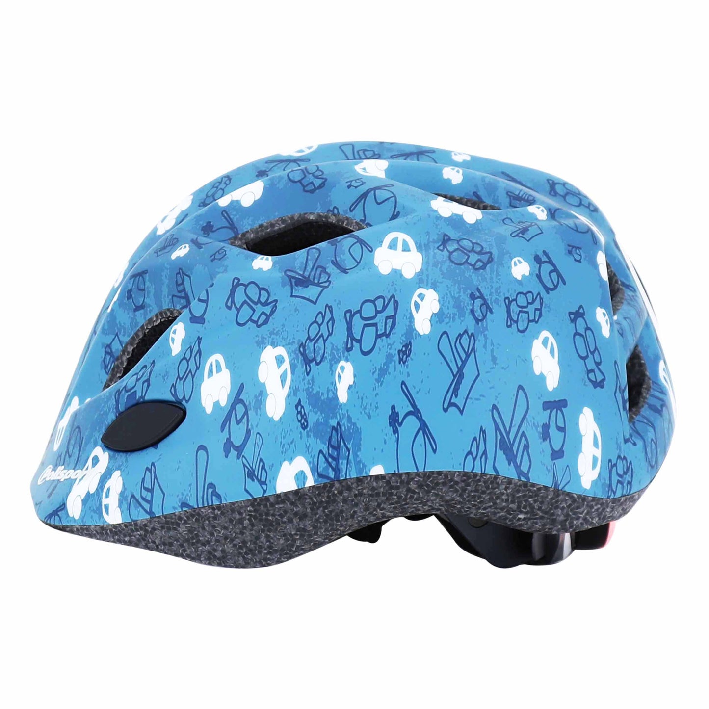 Polisport Fun Trip Blue Children's Cycling Helmet with Dial Adjustment and LED Light
