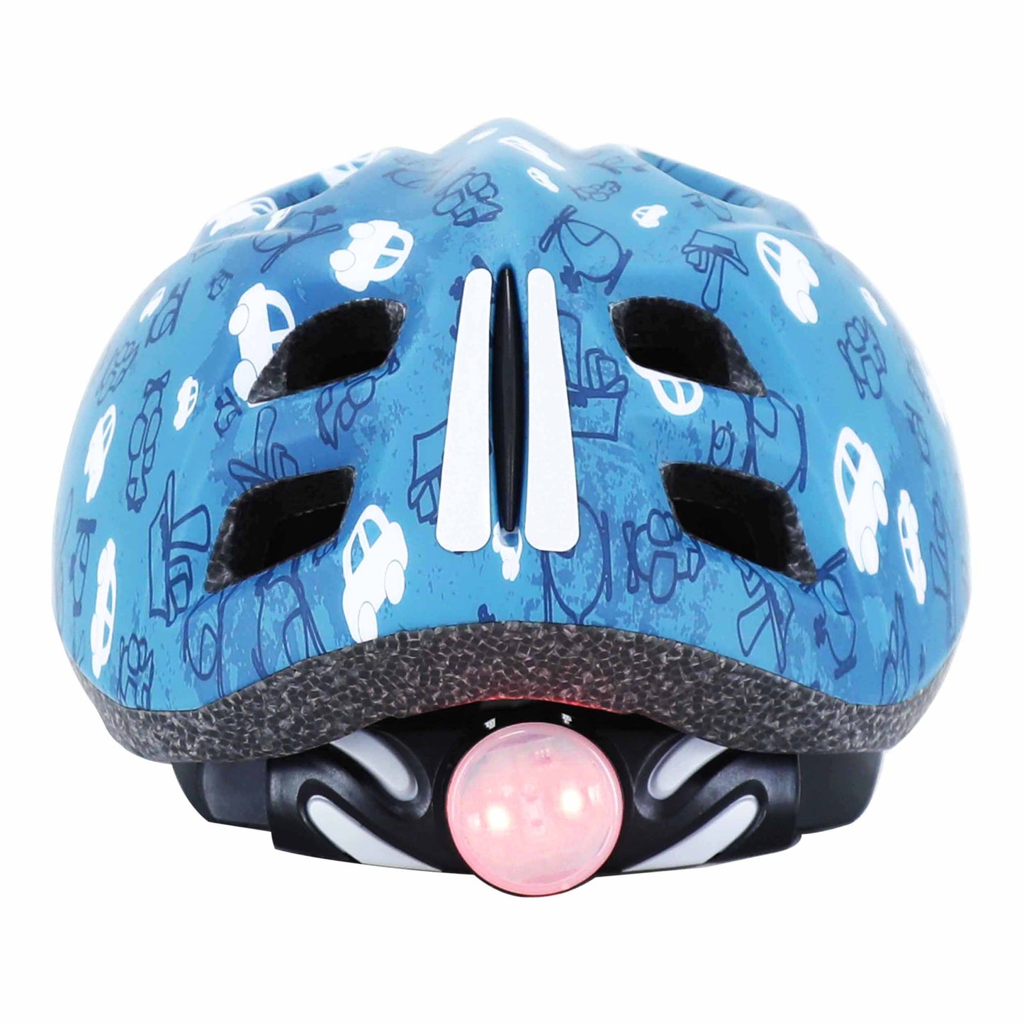 Polisport Fun Trip Blue Children's Cycling Helmet with Dial Adjustment and LED Light