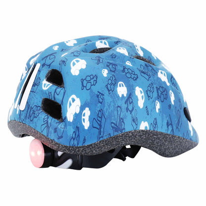 Polisport Fun Trip Blue Children's Cycling Helmet with Dial Adjustment and LED Light