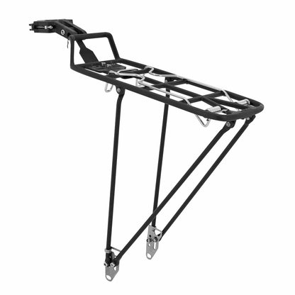 Pletscher Quick Rack rear pannier rack, black aluminium, seat post