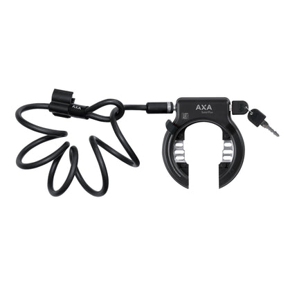 Antivol vélo fer à cheval Axa solid noir avec câble plug diam 10 mm 1.50m - sécurité niveau 11-15