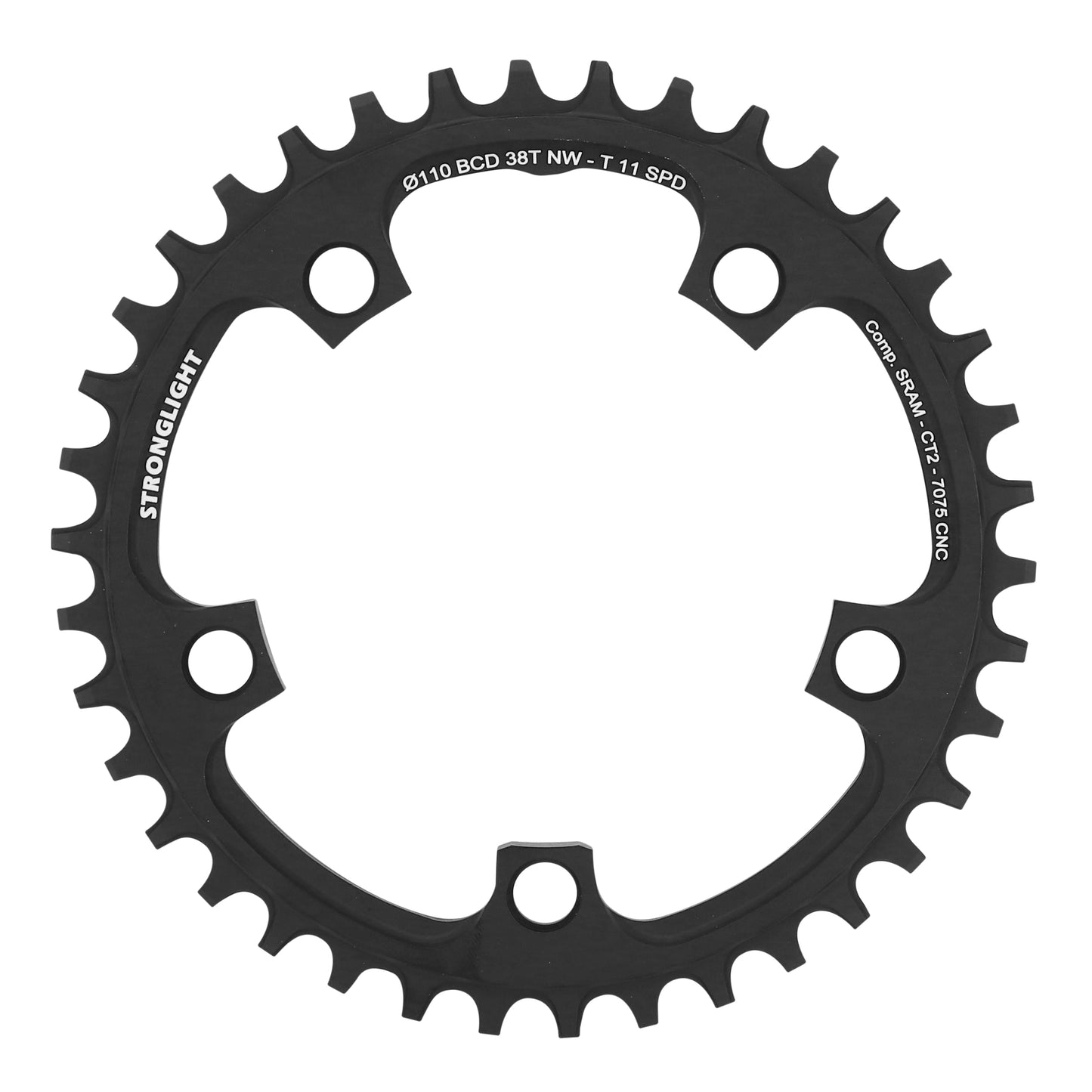 Plateau gravel Stronglight CT2 5 bras D110 pour SRAM 38D