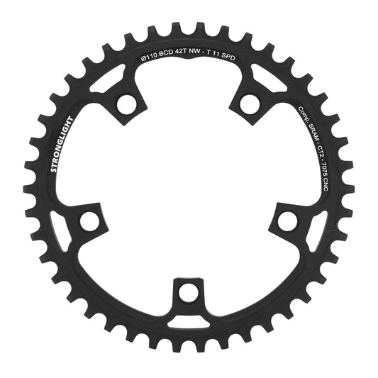 Plateau gravel Stronglight CT2 5 bras D110 pour SRAM 42D