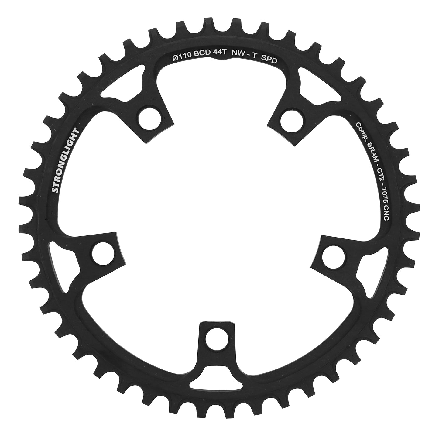 Plateau gravel Stronglight CT2 5 bras D110 pour SRAM 44D