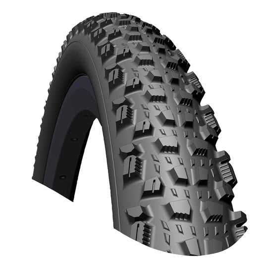 MTB Tire 27.5 X 2.45 Rubena Kratos Black Tubeless Ready TS (62-584) E-Bike Compatible - Dry and Rocky Terrain, Maximum Traction