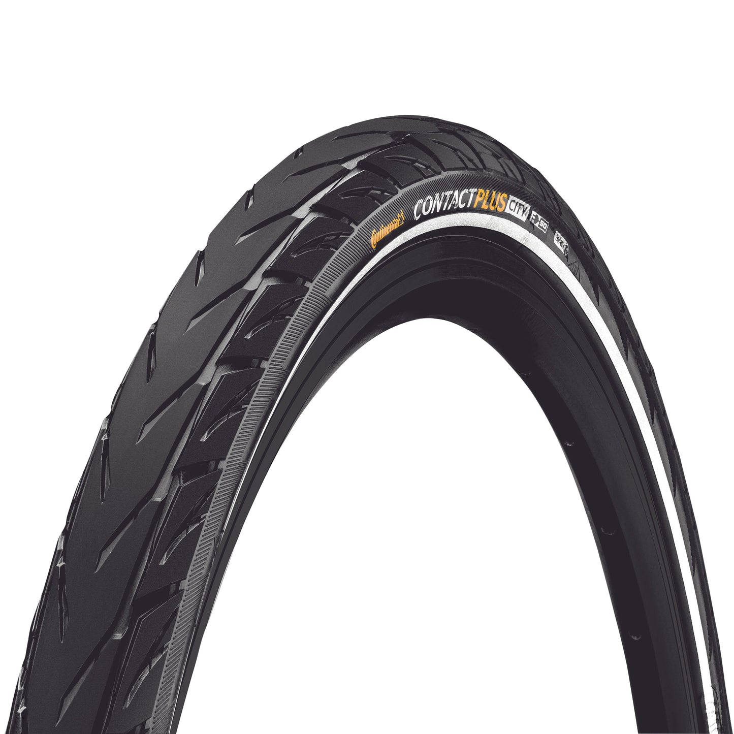 Pneu VTC Urbain 700 X 35 Continental contact plus City Noir TR (37-622) flanc Reflex