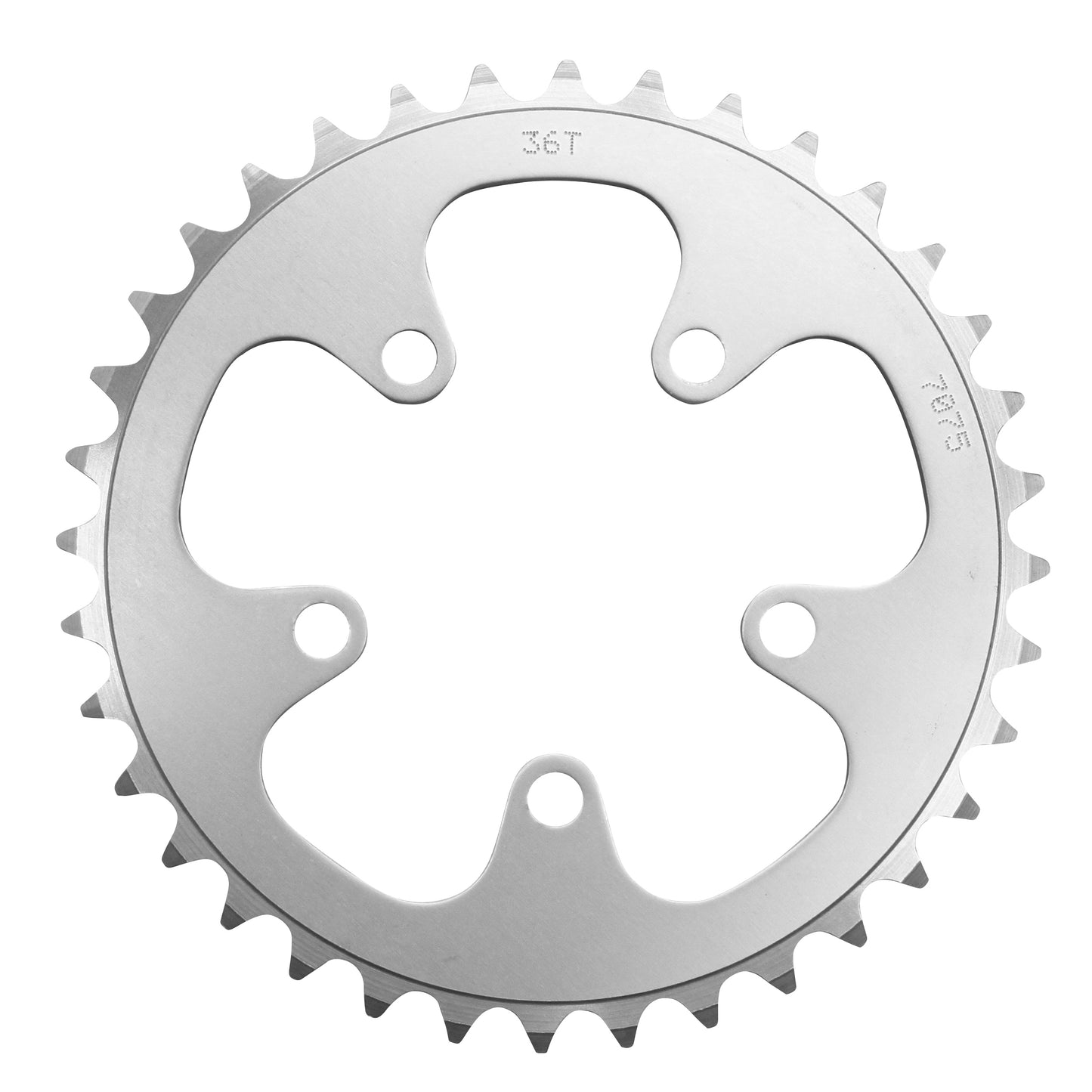 Plateau route Stronglight 5 bras D74 36D triple argent 9-10V