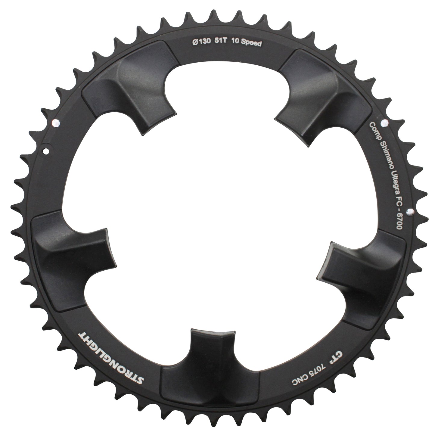 Stronglight CT2 D130 chainring for Ultegra 6700 51T outer 10-speed