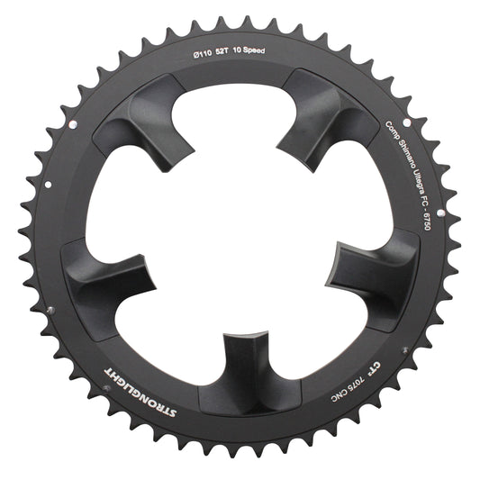 Plateau route Stronglight CT2 5 bras D110 pour Ultegra 6750 52D ext