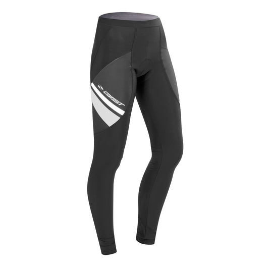 Gist women's long bibless tights with 3-density pad, black (5392)