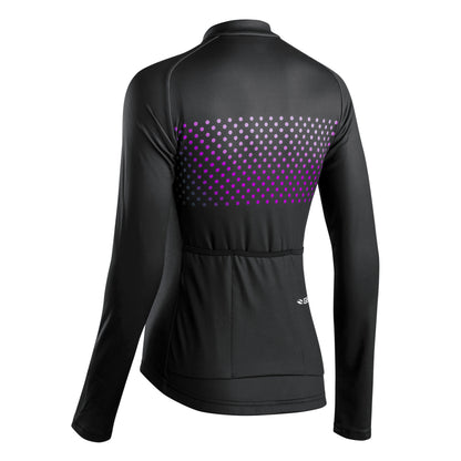 Women's Gist ML Polka Dot Cycling Jersey - Purple
