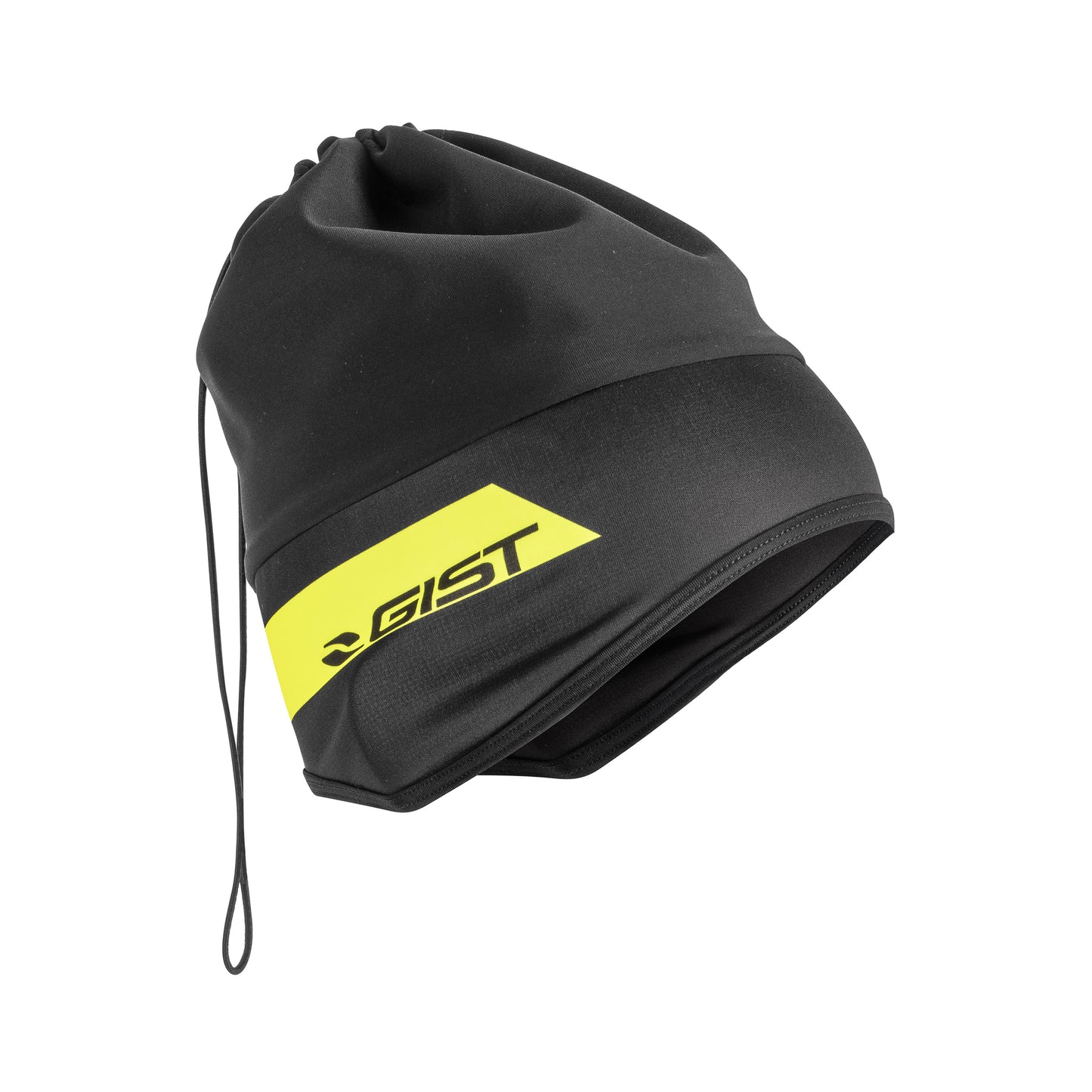 Tour de cou / bonnet inside hiver noir déco jaune fluo Gist (5490)
