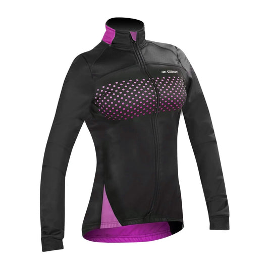 Gist Women's Violet Polka Dot Winter Cycling Jacket