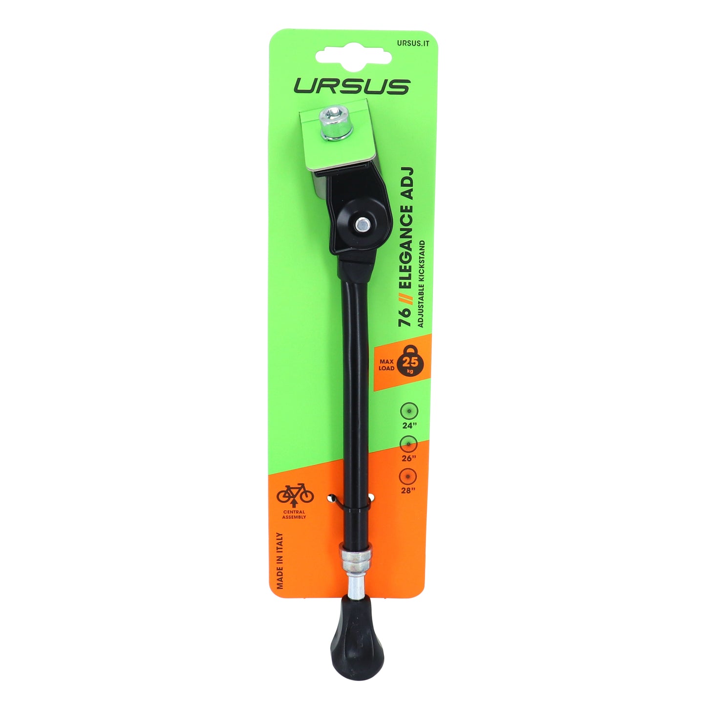 Béquille vélo latérale Ursus élégance noir 24-26-28" - support 25kgs