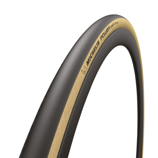 Pneu Route 700 X 25 Michelin Power Cup Gumx Classic Noir flanc Beige Tubeless Ready TS (25-622)