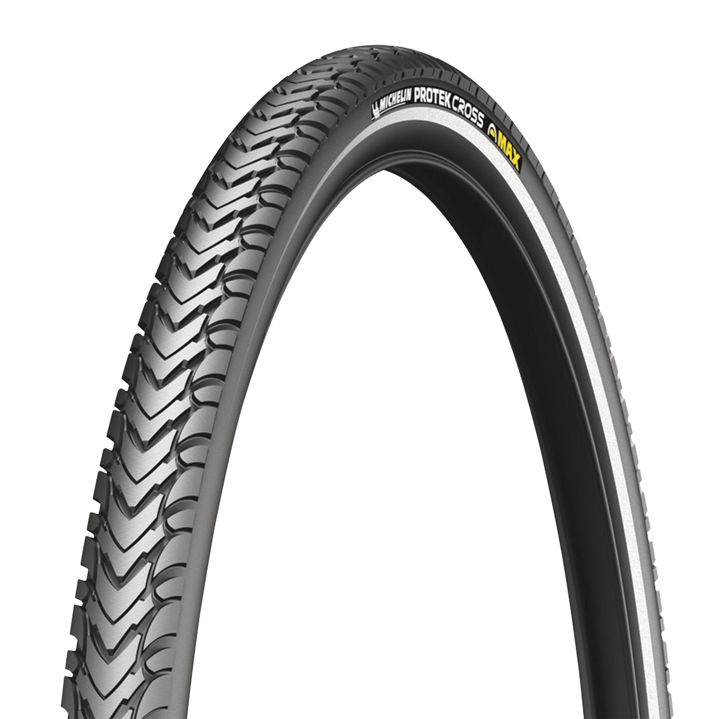 Hybrid Bike Tire 700 x 35 Michelin Protek Cross Max 5mm Reinforcement Black (37-622) Reflective Sidewall E-bike Compatible