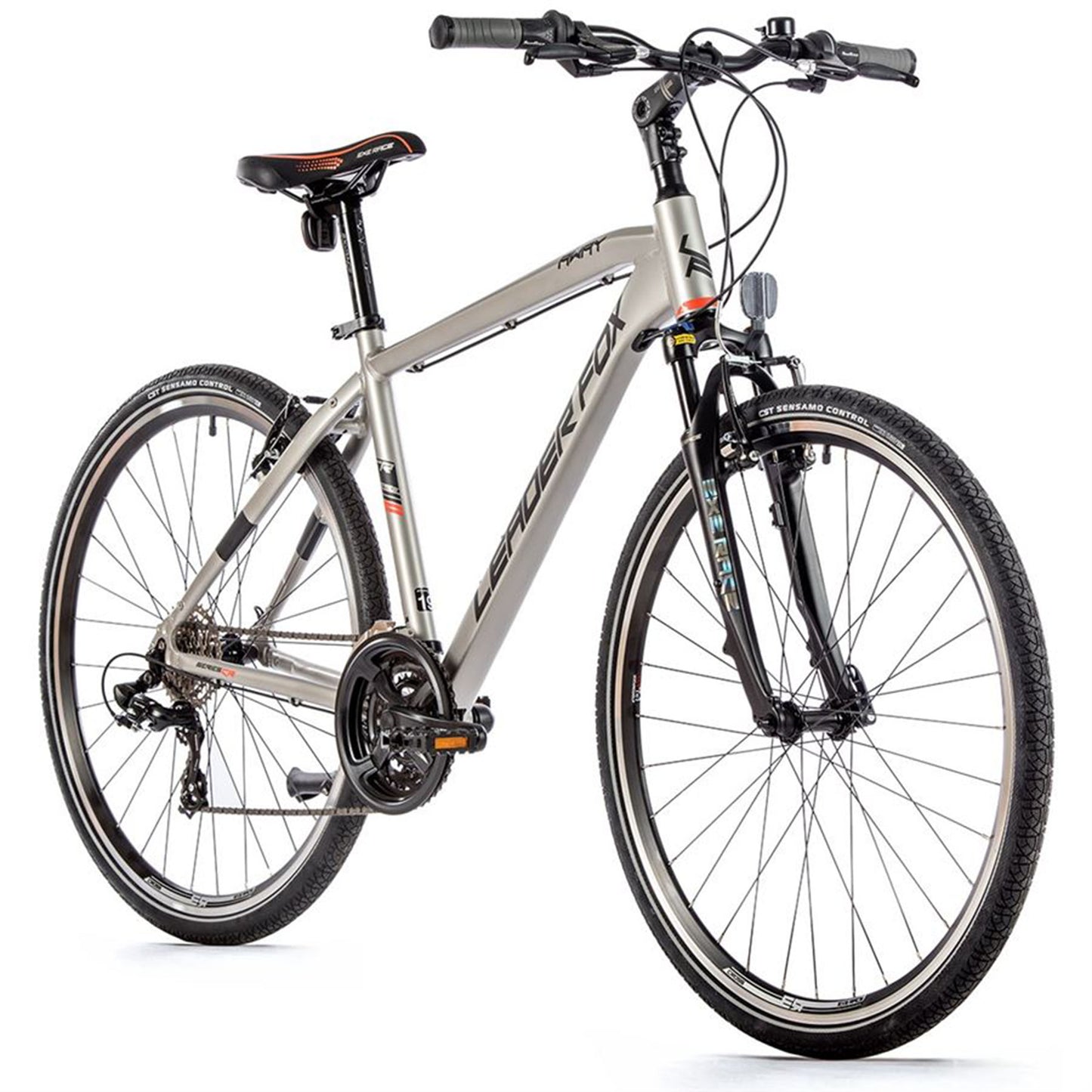 Vélo musculaire VTC 28 Leader Fox Away homme argent mat 7V