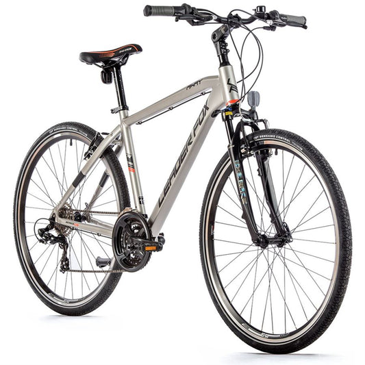 Men's Leader Fox Away 7-Speed 28" Hybrid Bike - Matte Silver
