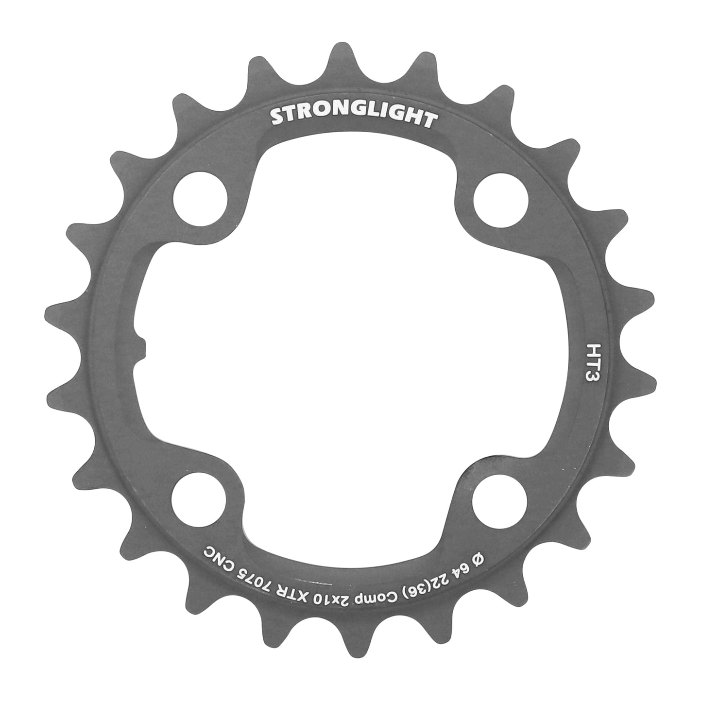 Plateau VTT 4 bras Stronglight D64 pour Shimano XTR M980 int22 10V