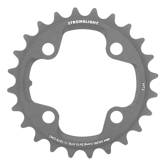 Plateau VTT 4 bras Stronglight D64 pour Shimano XTR M980 int24 10V