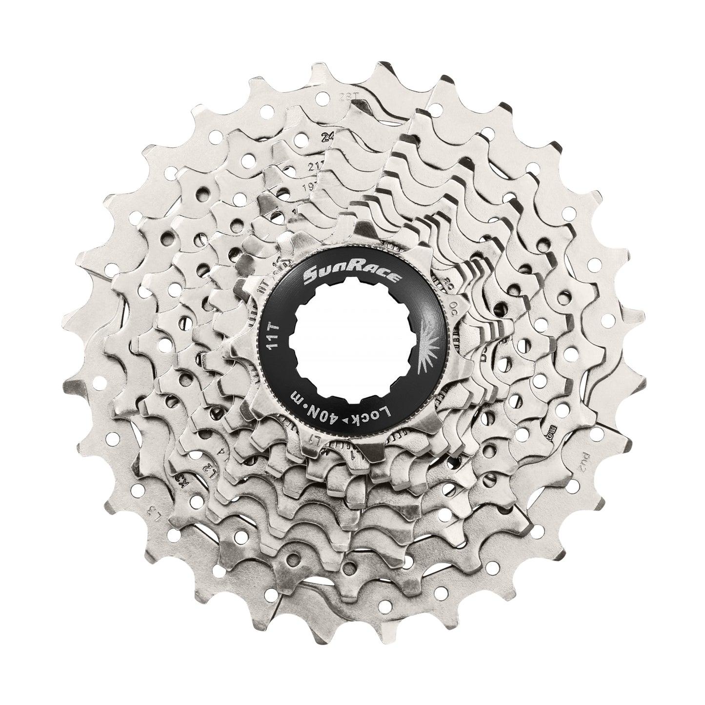 Sunrace RS1 10-speed cassette 11-25 road for Shimano (105 level) metallic silver (11-12-13-14-15-17-19-21-23-25) (1 block + sprockets)
