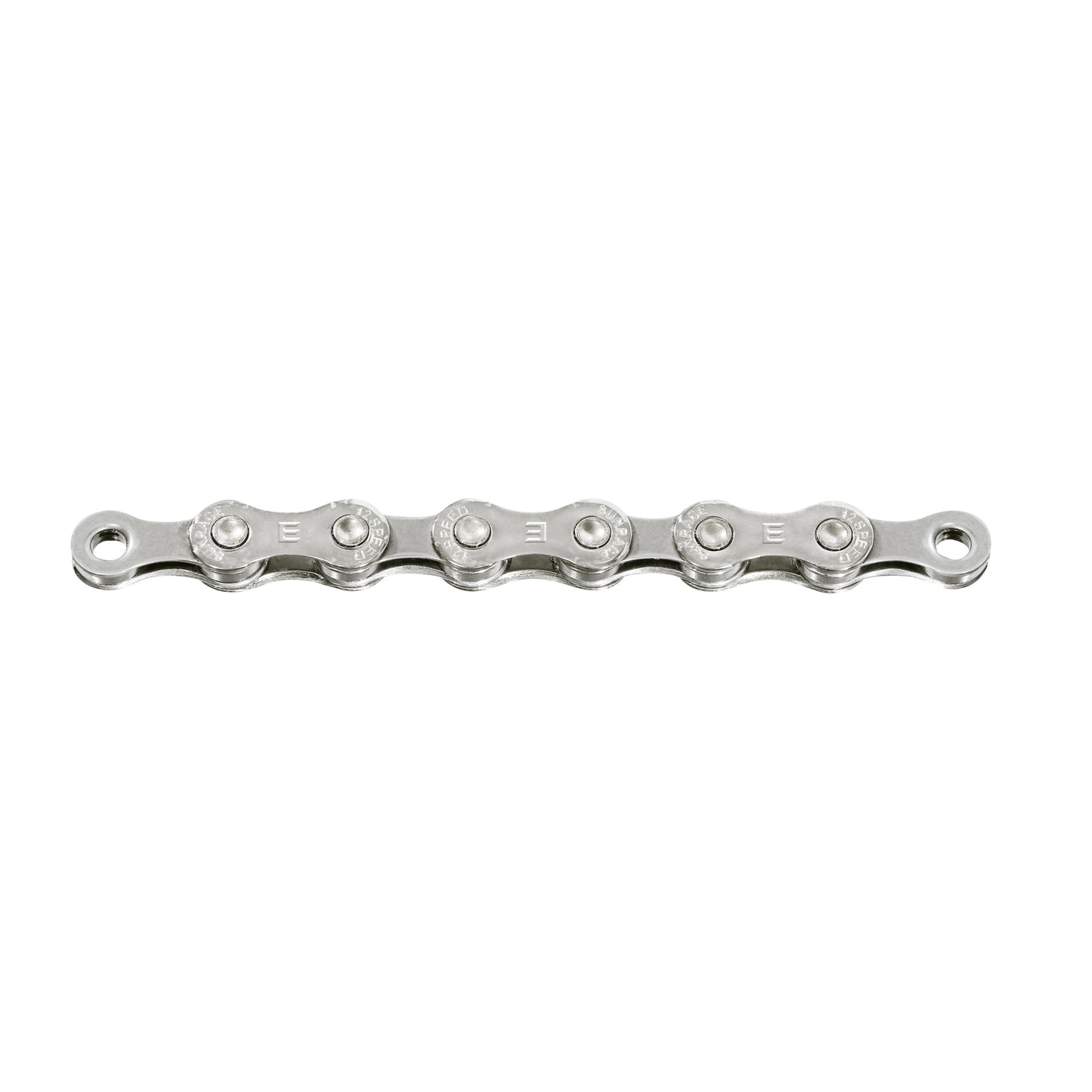 Chaîne vélo VAE 12v. Sunrace cn12e argent 138 maillons compatible e-bike Shimano et Sram