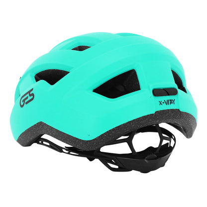 Ges Adult Road-Gravel X-Way Bicycle Helmet Bianchi Green In-Mold Fit-System
