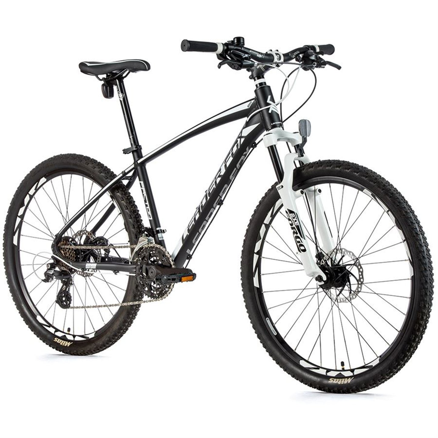 Vélo musculaire VTT 26 Leader Fox Factor noir mat-blanc 7V