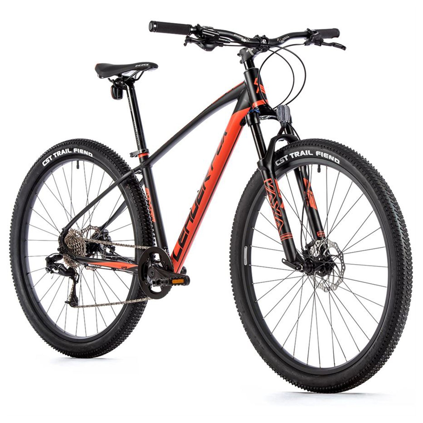 Leader Fox Sonora 29" 8-speed mountain bike - matt black/orange