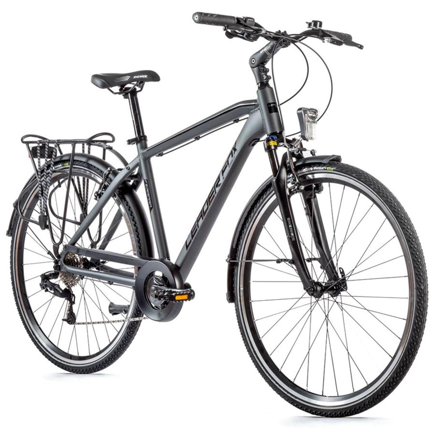 Vélo city bike 28 Leader fox ferrara homme gris 8v
