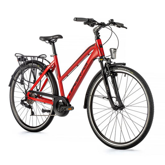 Leader fox ferrara red ducati 8sp 28-inch women's city bike