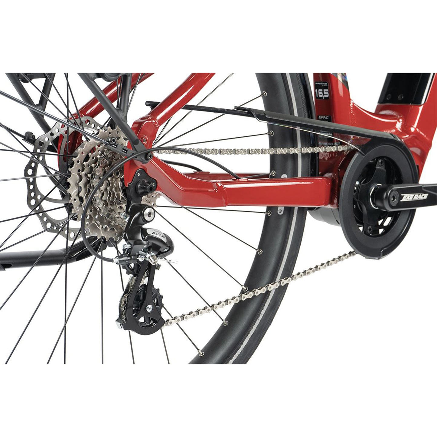 Electric City Bike 28 Leader Fox Saga Red Bafang M300 15Ah
