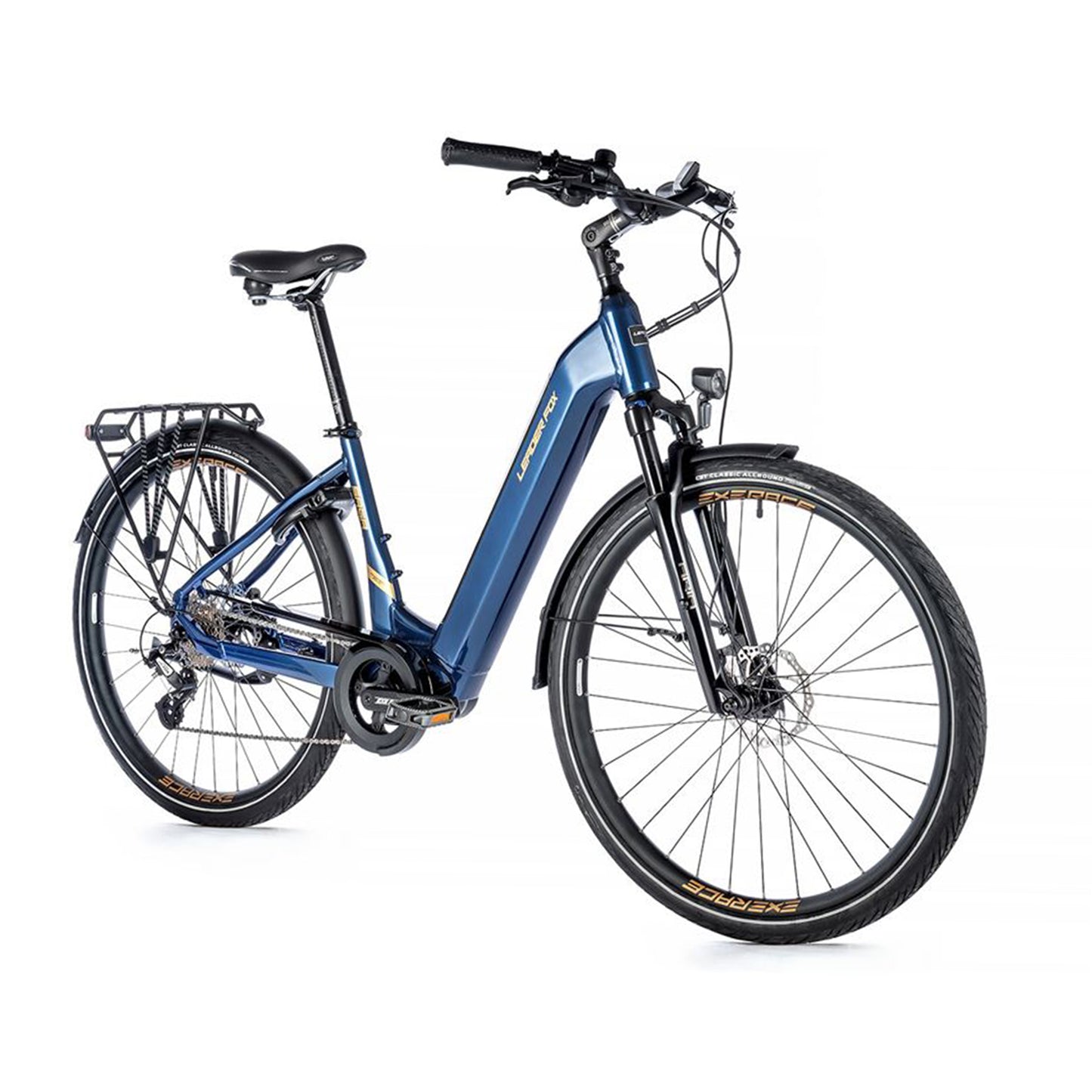 Electric City Bike 28 Leader Fox Saga Blue Bafang M300 15Ah