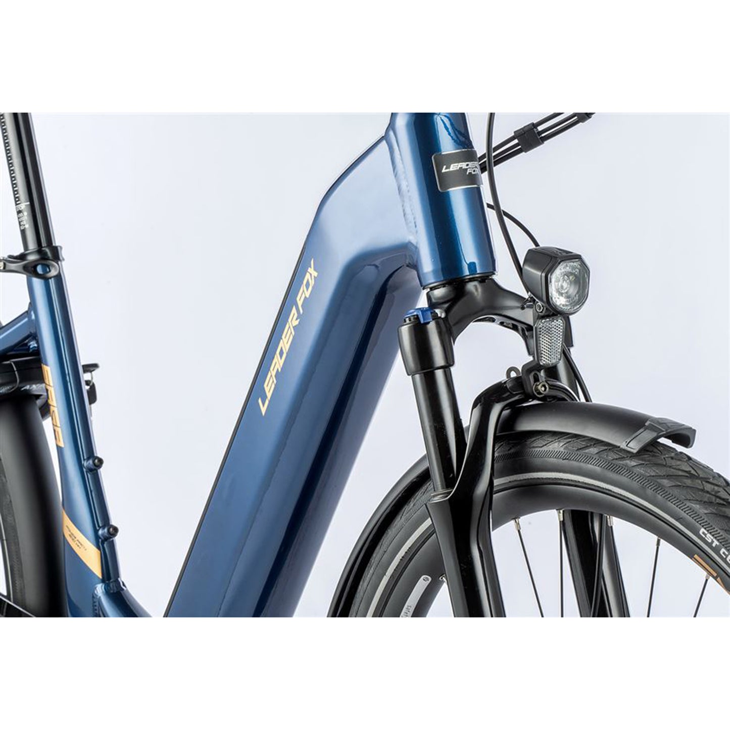 Electric City Bike 28 Leader Fox Saga Blue Bafang M300 15Ah