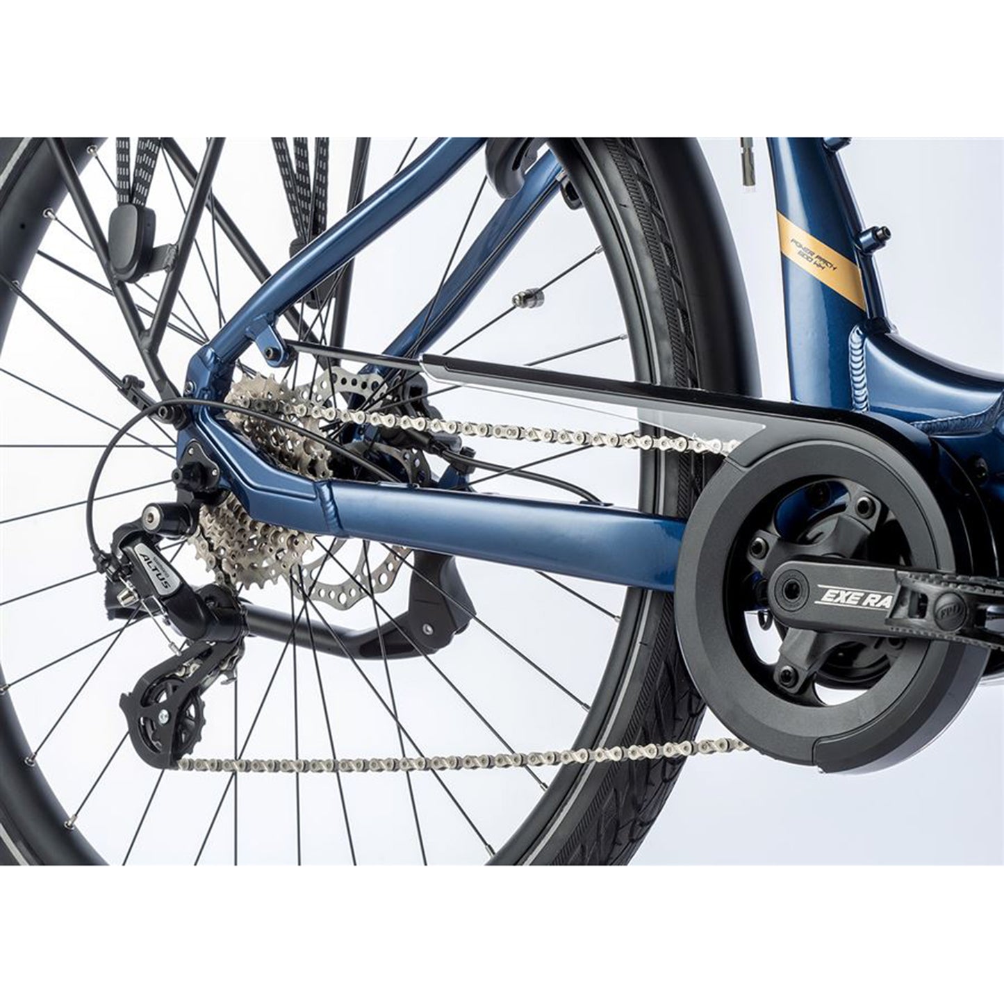 Electric City Bike 28 Leader Fox Saga Blue Bafang M300 15Ah