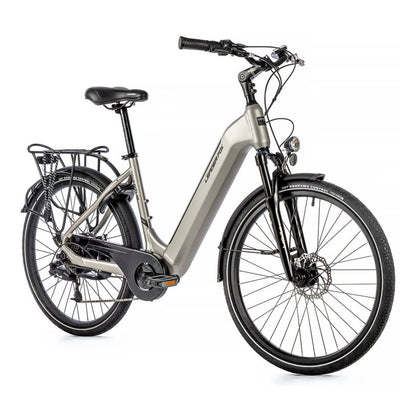 Vélo électrique City 26 Leader Fox Lotus argent Bafang AR 15Ah