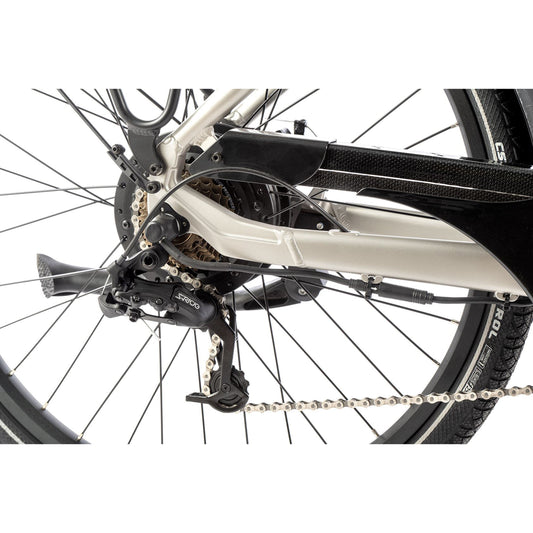Electric City Bike 26 Leader Fox Lotus silver Bafang RR 15Ah