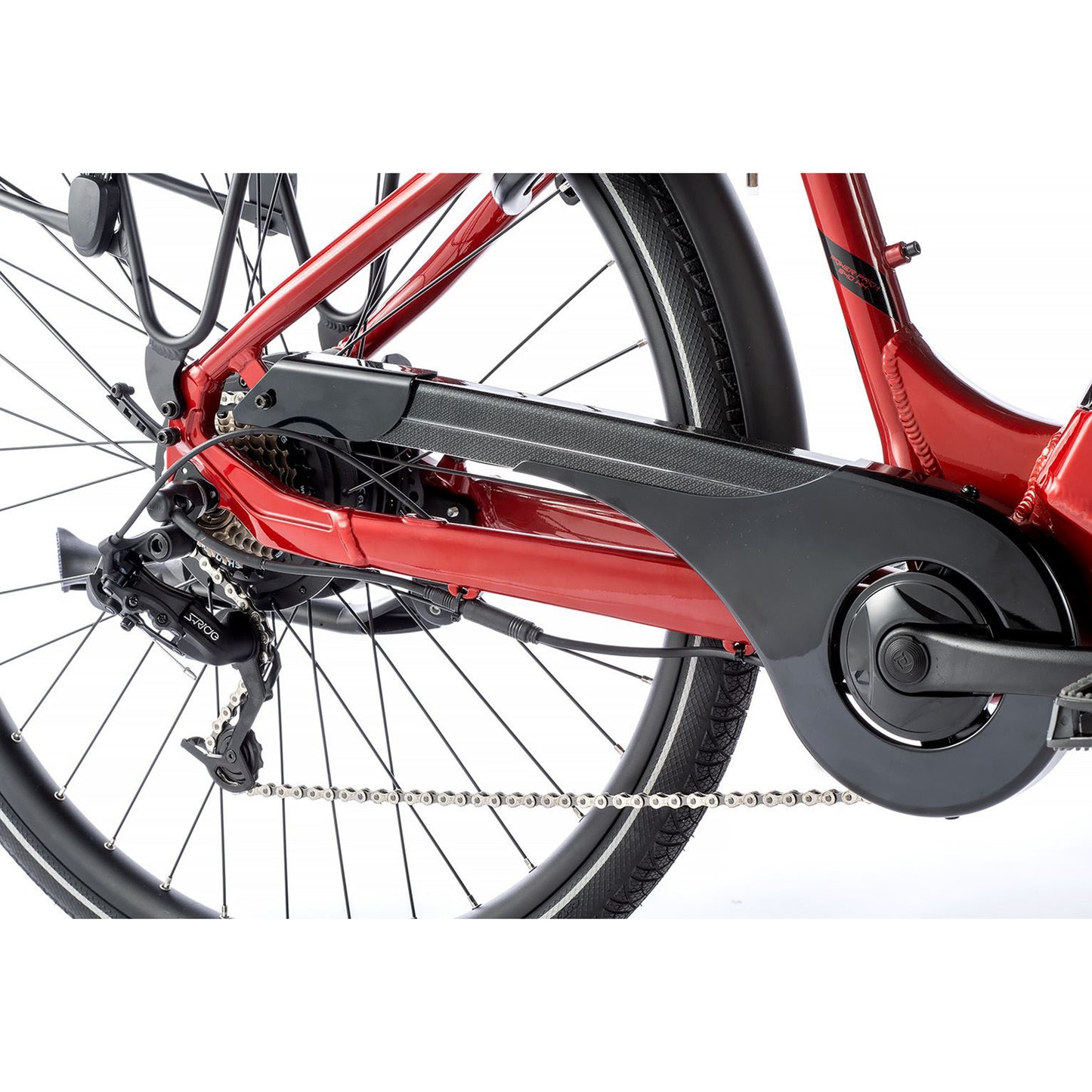 Vélo électrique City 28 Leader Fox Nara rouge Bafang AR 15Ah