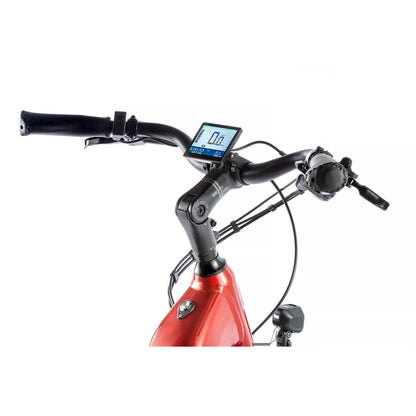 Vélo électrique City 28 Leader Fox Nara rouge Bafang AR 15Ah