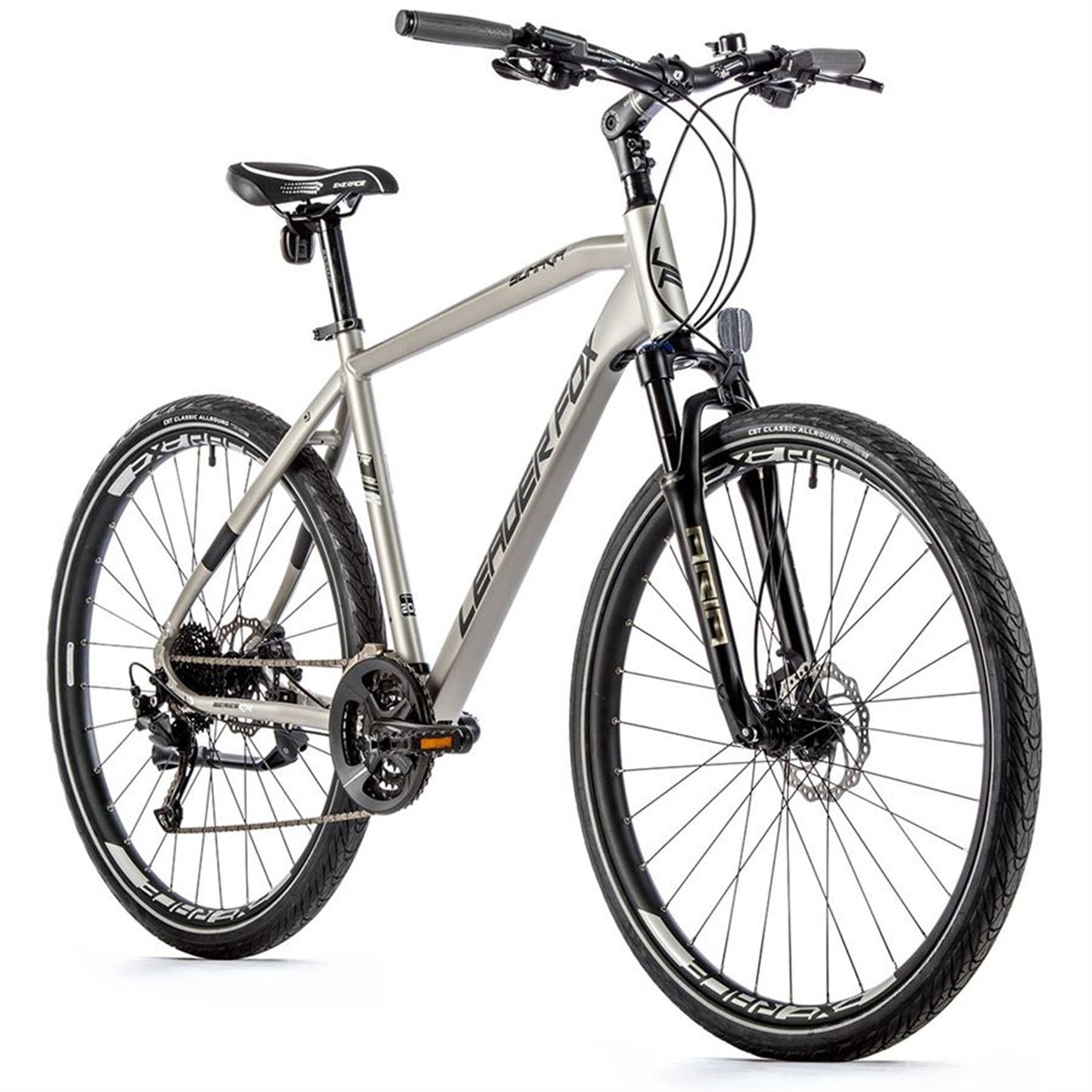 Vélo musculaire VTC 28 Leader Fox Sumava homme argent mat 9V