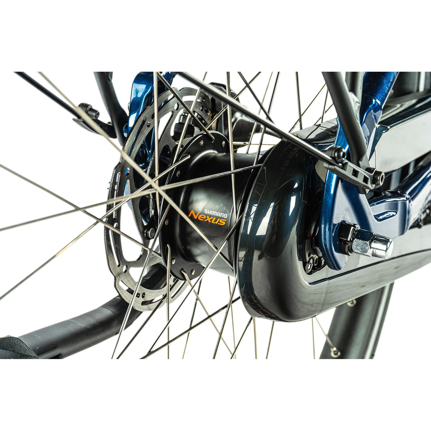 City electric bicycle 28 Leader Fox Neba Nexus blue Bafang M420 15Ah