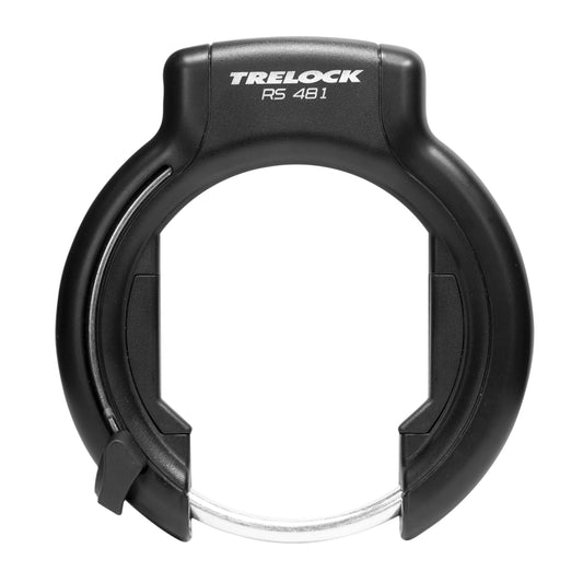 Antivol vélo fer à cheval Trelock RS481 noir avec fixation fixation sur cadre largeur de 106 mm à 112 mm écart pneu 92 mm clé amovible