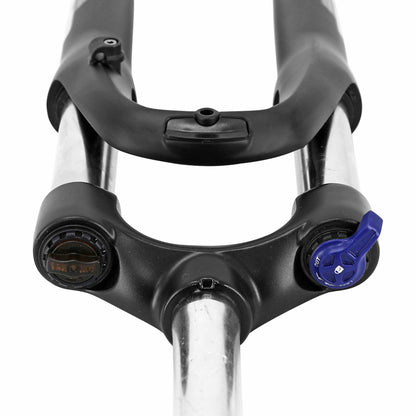 Fourche VTC 28 " 700x35 Zoom 187d alu ressort noir mat deb. 65mm réglable pivot lisse 1"1-8-28,6