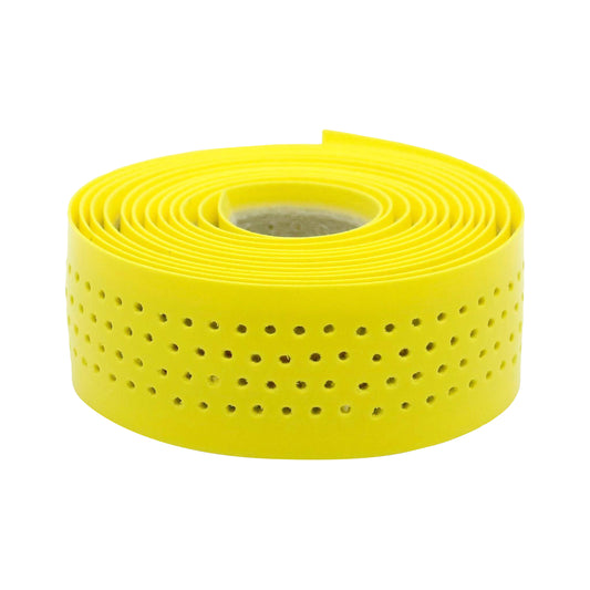 Ruban guidon VELOX Gloss perforé jaune brillant