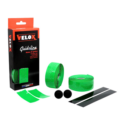 Ruban guidon VELOX Gloss perforé vert brillant