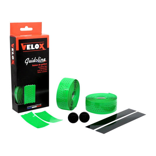 Ruban guidon VELOX Gloss perforé vert brillant
